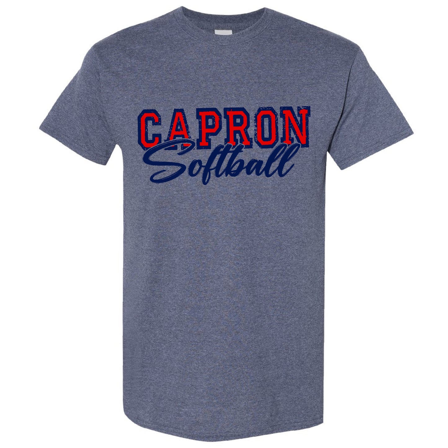 Capron Softball T-shirt- Navy Outline