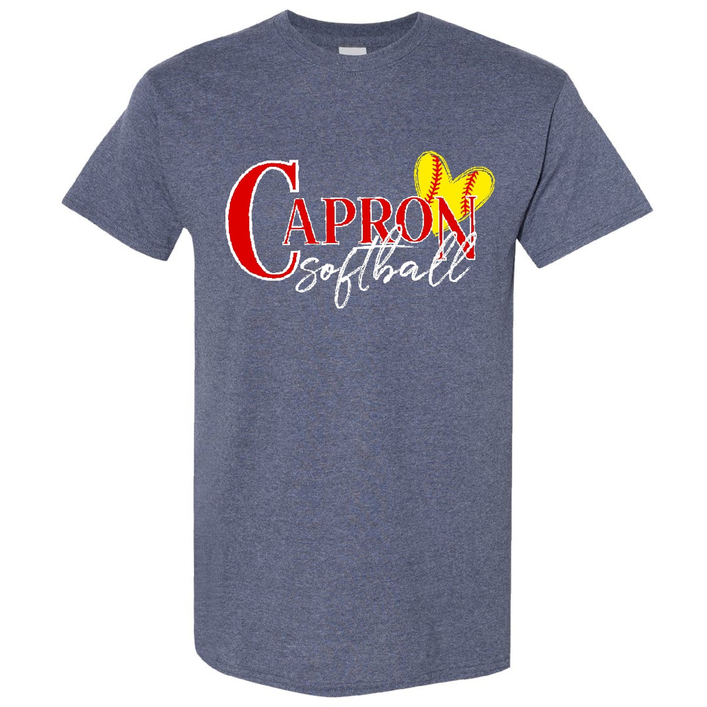 Capron Softball T-shirt- Heart