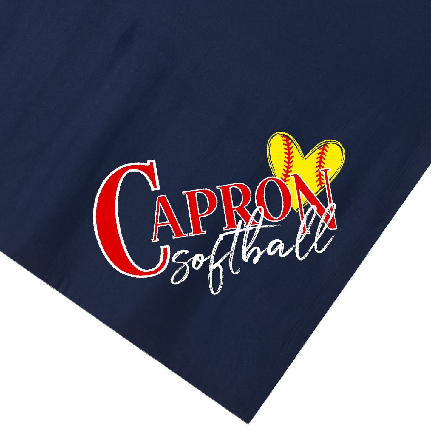 Personalized Navy Capron Fleece Softball Blanket