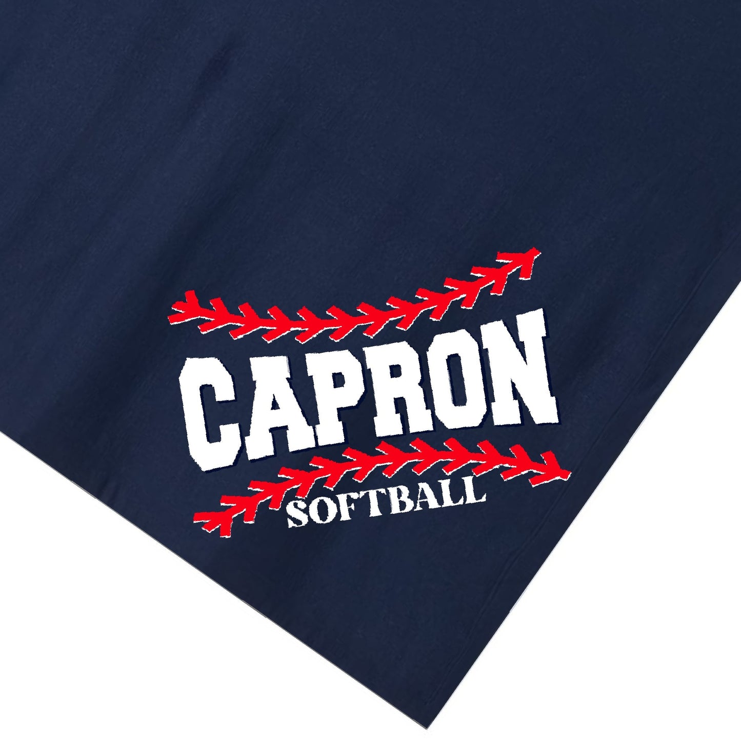 Personalized Navy Capron Fleece Softball Blanket