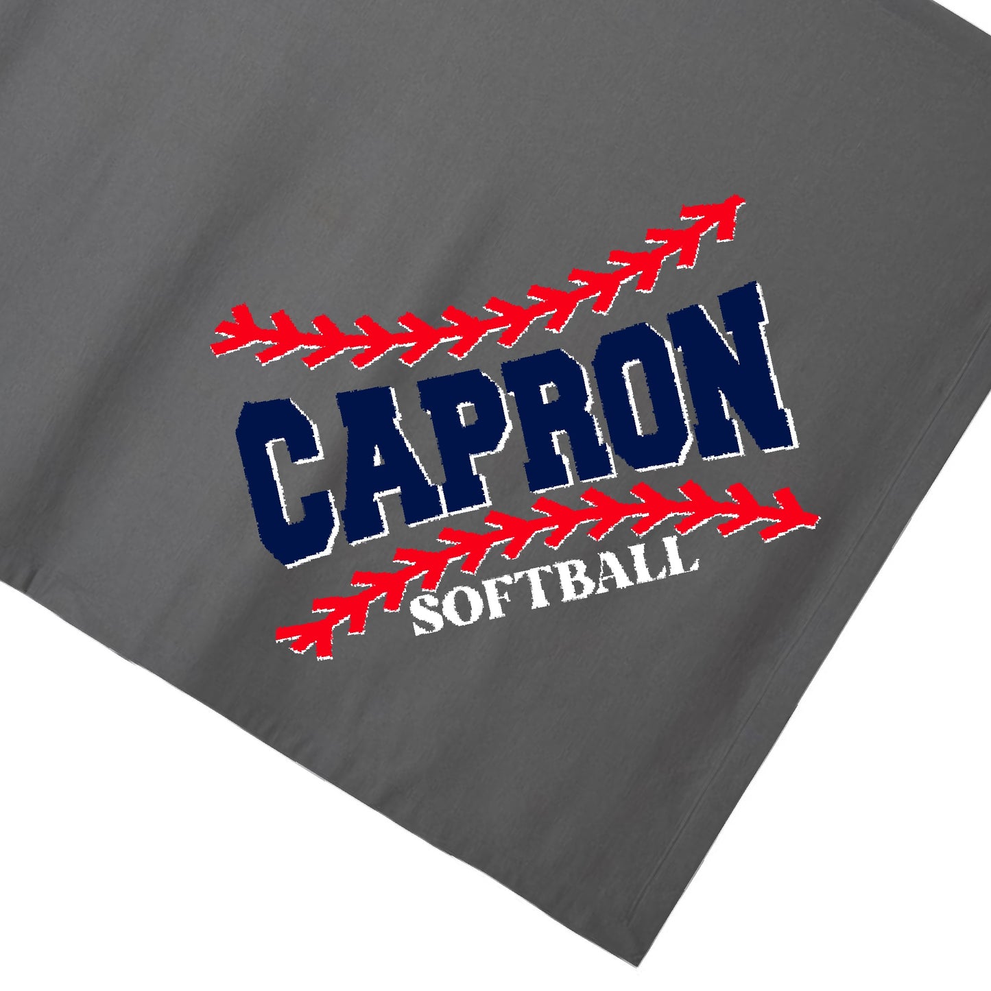 Personalized Grey Capron Fleece Softball Blanket