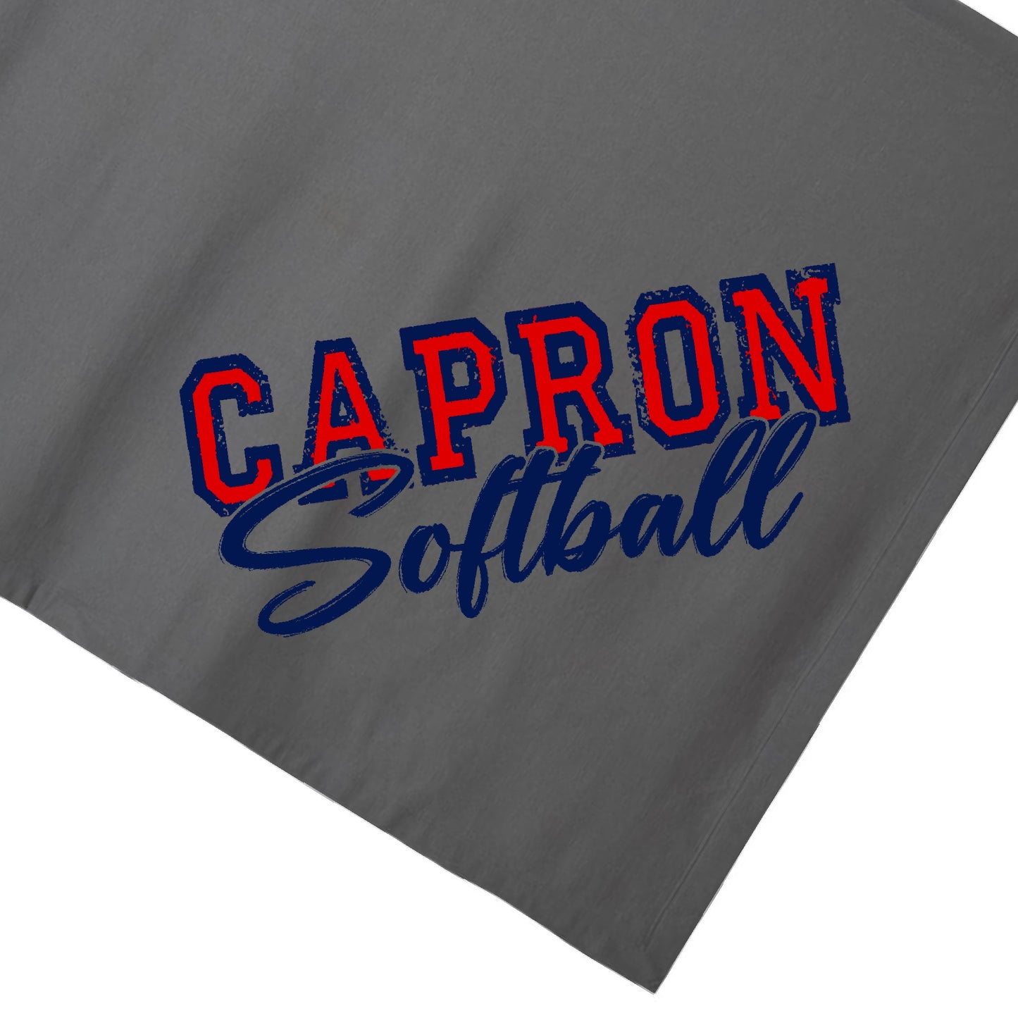 Personalized Grey Capron Fleece Softball Blanket