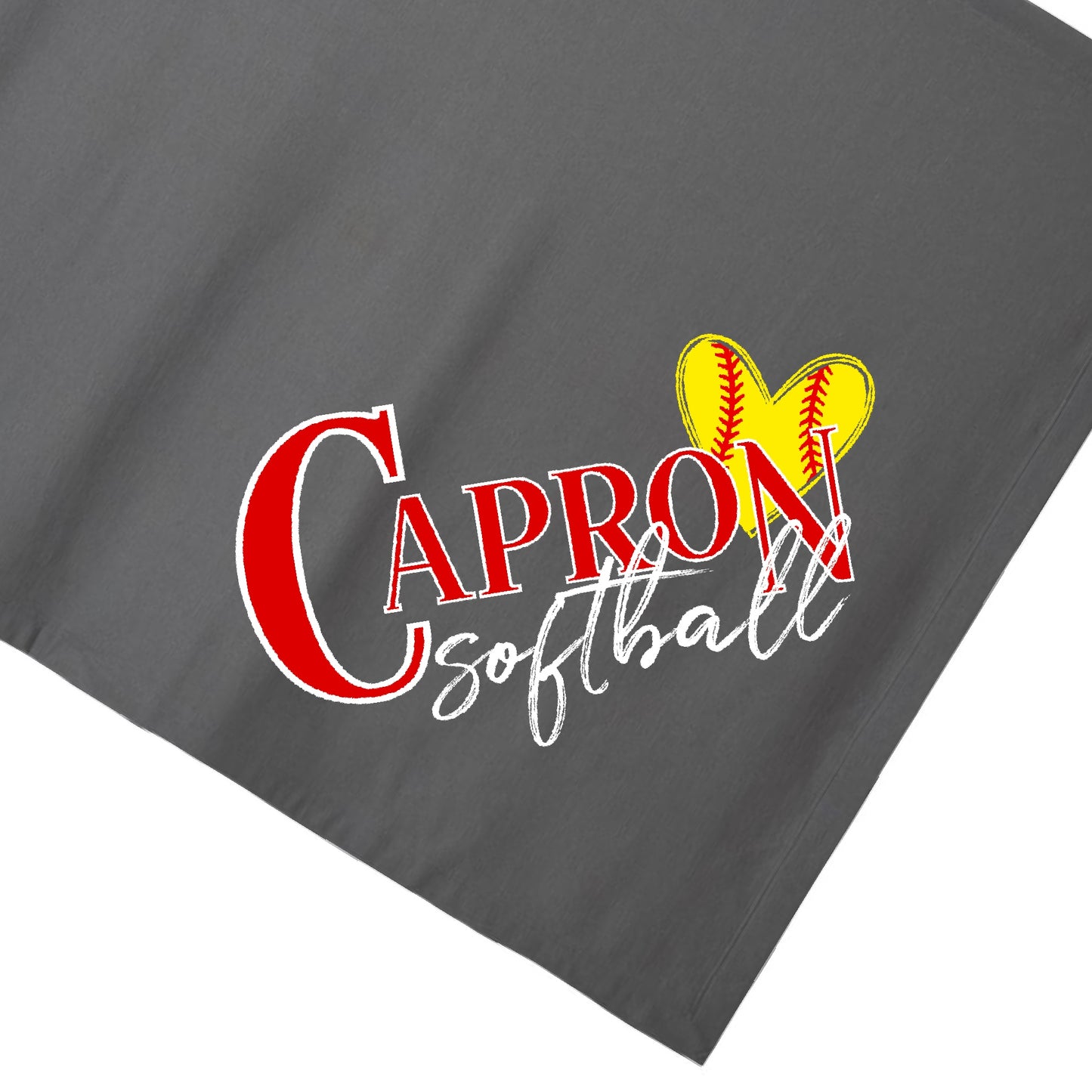 Personalized Grey Capron Fleece Softball Blanket