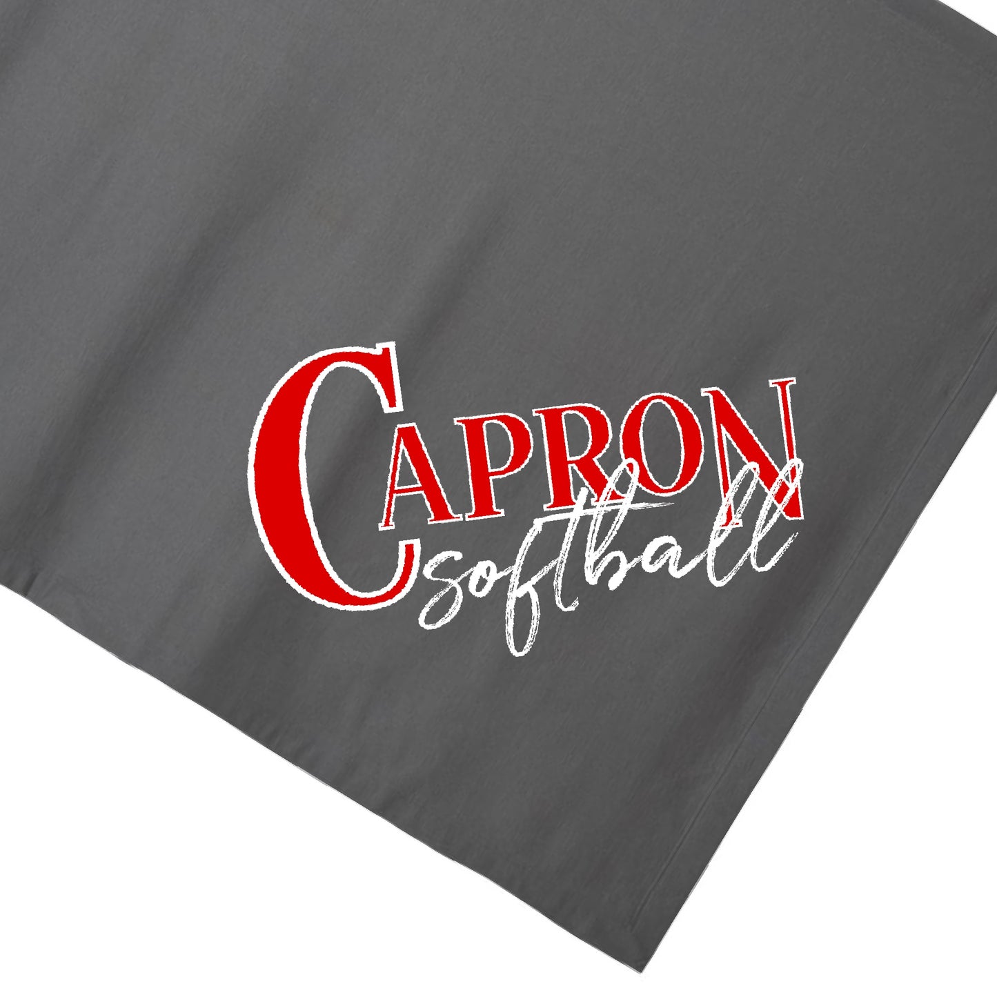 Personalized Grey Capron Fleece Softball Blanket