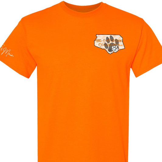 GCSDA Dog Paw- Orange accent- T-shirt