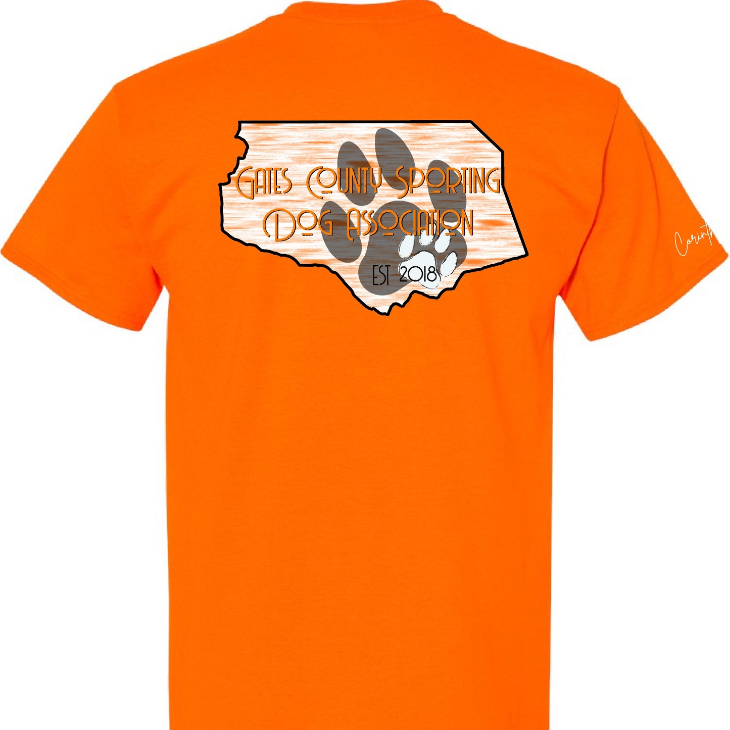 GCSDA Dog Paw- Orange accent- T-shirt