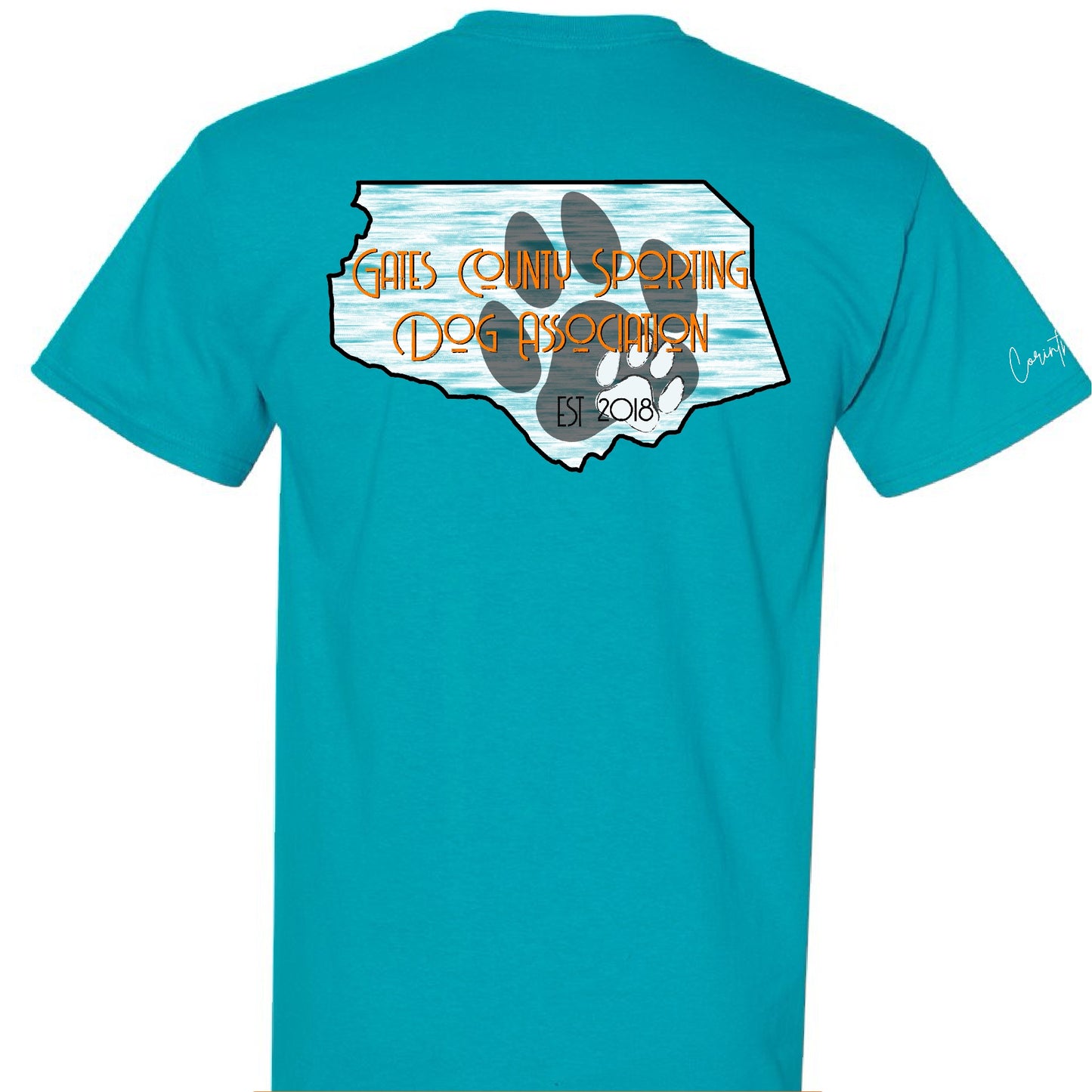 GCSDA Dog Paw- Orange accent- T-shirt