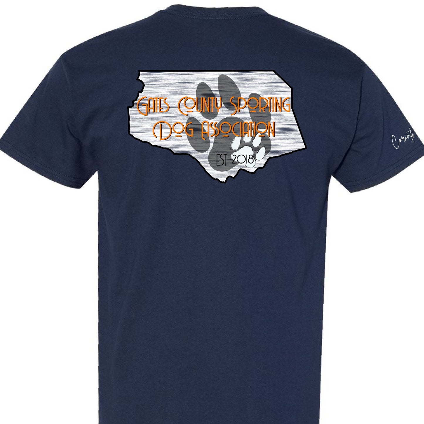 GCSDA Dog Paw- Orange accent- T-shirt