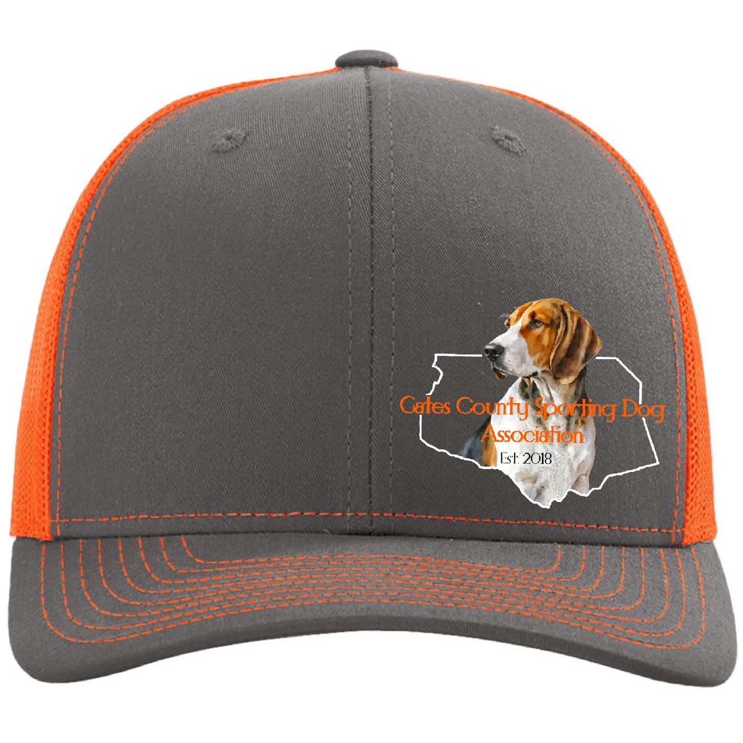 GCSDA Trucker Hat Dog Bust Charcoal/Orange