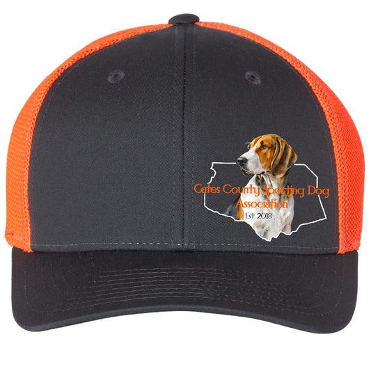 GCSDA Flex fit Trucker Hat Dog Charcoal/Orange