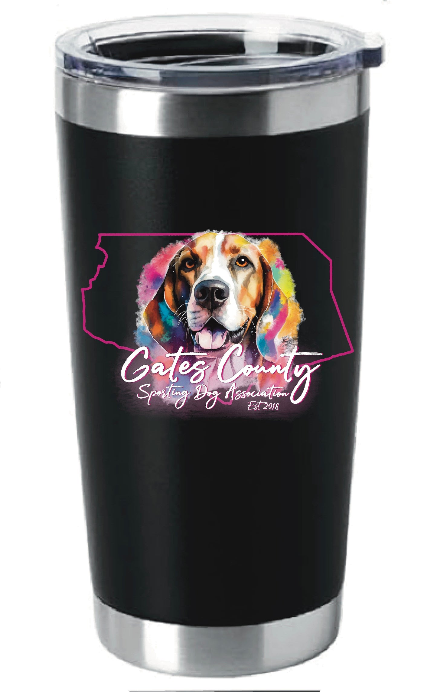 GCSDA Graphic Stainless Tumbler Cup- Watercolor Dog