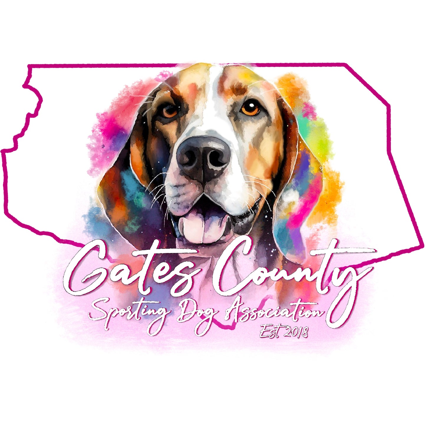 GCSDA Stickers- Watercolor Dog