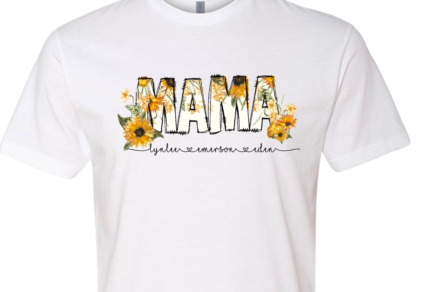 Mama-Personalized Shirt- Sunflower