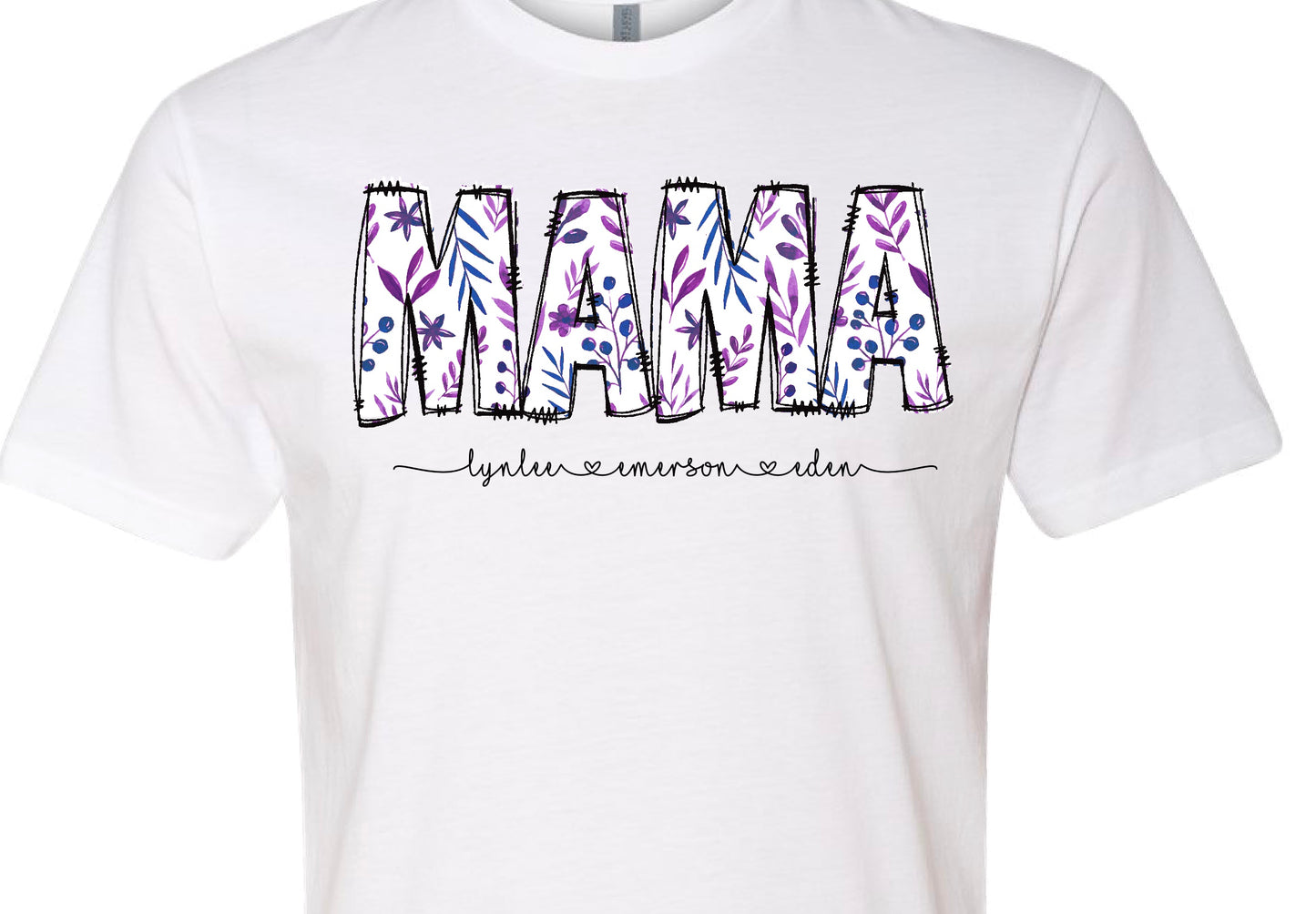 Mama-Personalized Shirt- Purple