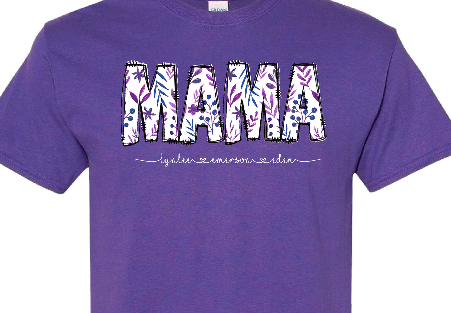 Mama-Personalized Shirt- Purple