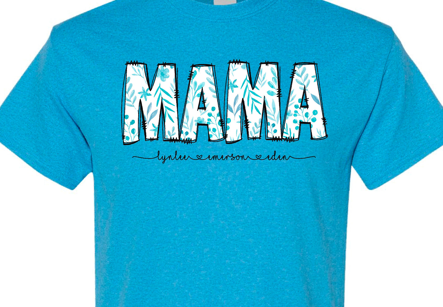 Mama-Personalized Shirt- Blue