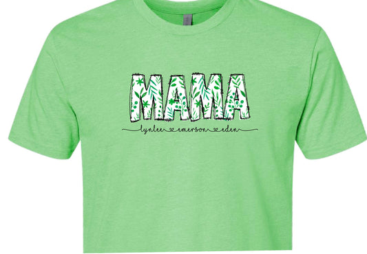 Mama-Personalized Shirt- Green