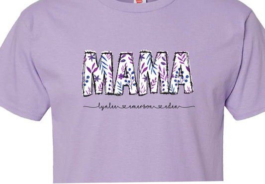 Mama-Personalized Shirt- Purple