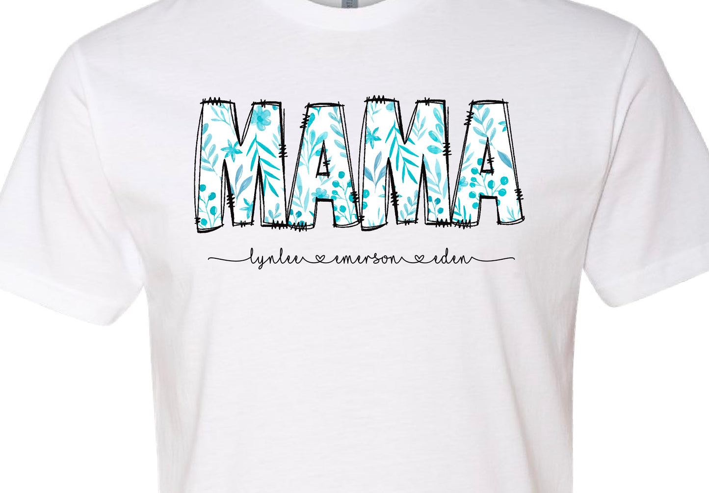 Mama-Personalized Shirt- Blue