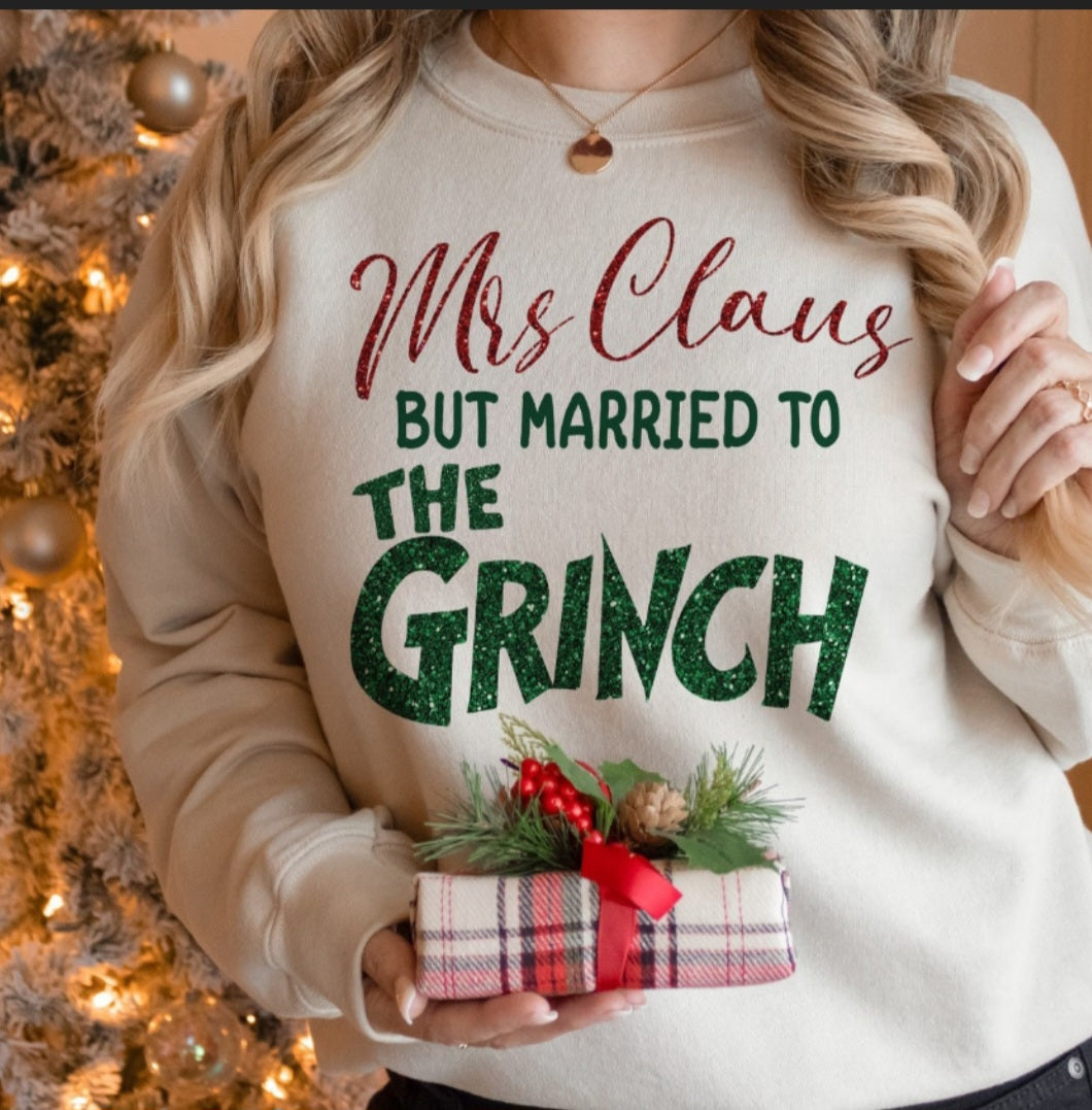 Mrs. Claus Married to the Grinch Shirt