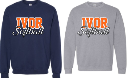 Ivor Softball Crewneck Sweatshirts