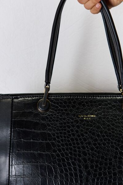 David Jones Texture PU Leather Handbag - Corinth & Main