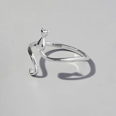 Cat Shape 925 Sterling Silver Ring - Corinth & Main