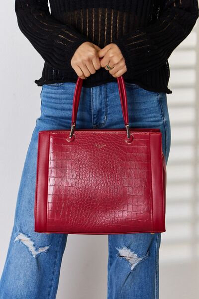 David Jones Texture PU Leather Handbag - Corinth & Main