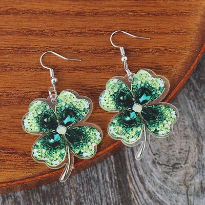 Lucky Clover Acrylic Dangle Earrings - Corinth & Main