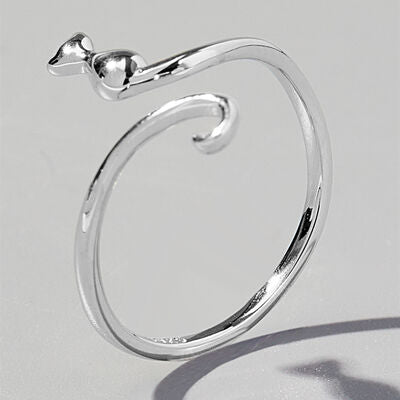 Cat Shape 925 Sterling Silver Ring - Corinth & Main