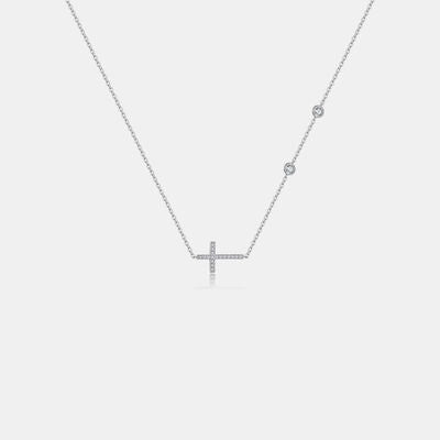 Zircon 925 Sterling Silver Cross Necklace - Corinth & Main