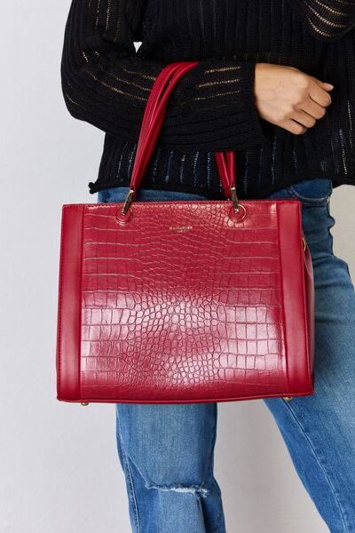 David Jones Texture PU Leather Handbag - Corinth & Main