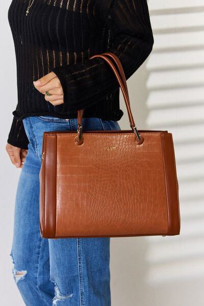 David Jones Texture PU Leather Handbag - Corinth & Main