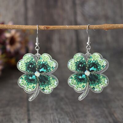 Lucky Clover Acrylic Dangle Earrings - Corinth & Main