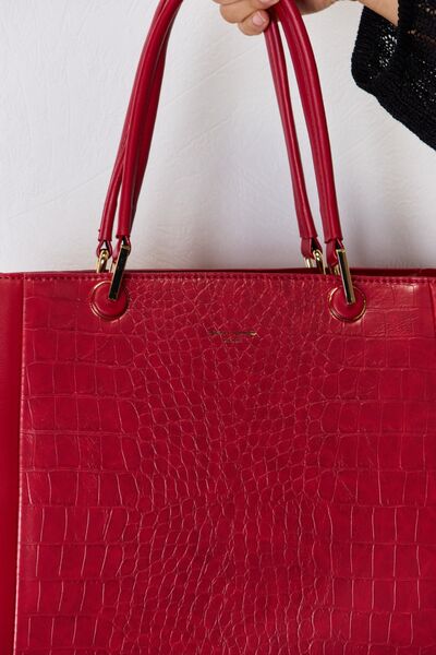 David Jones Texture PU Leather Handbag - Corinth & Main