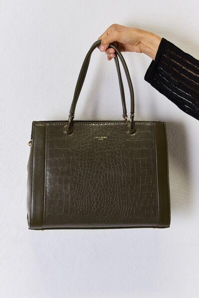 David Jones Texture PU Leather Handbag - Corinth & Main