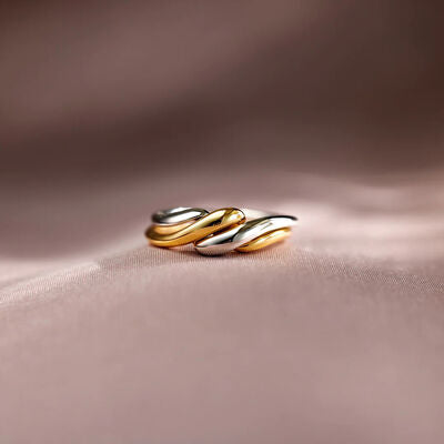 925 Sterling Silver Twisted Open Ring - Corinth & Main