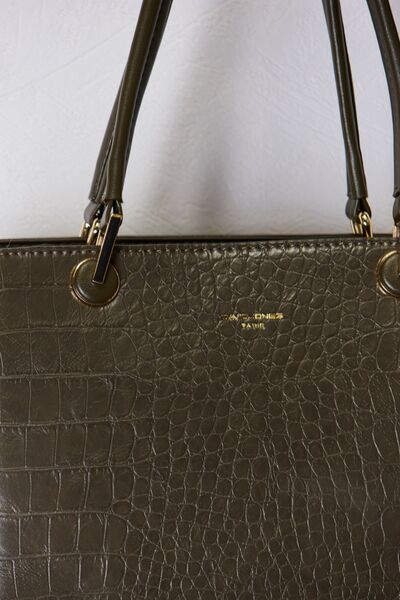David Jones Texture PU Leather Handbag - Corinth & Main