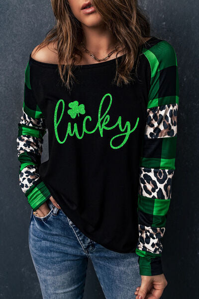 LUCKY Plaid Long Sleeve T-Shirt - Corinth & Main