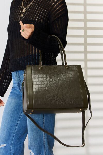 David Jones Texture PU Leather Handbag - Corinth & Main
