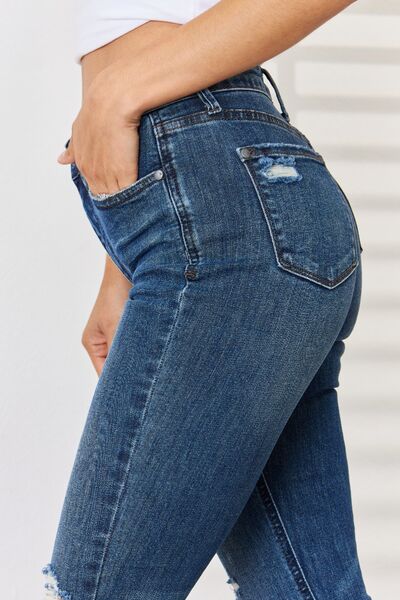 Judy Blue Full Size High Waist Distressed Slim Jeans - Corinth & Main