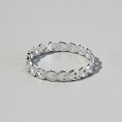 925 Sterling Silver Heart Link Ring - Corinth & Main