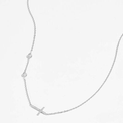 Zircon 925 Sterling Silver Cross Necklace - Corinth & Main