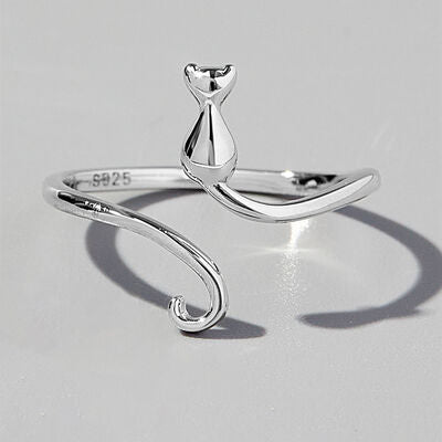 Cat Shape 925 Sterling Silver Ring - Corinth & Main