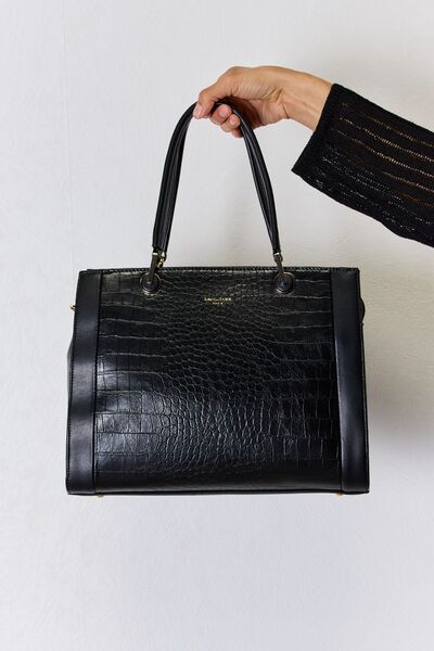 David Jones Texture PU Leather Handbag - Corinth & Main