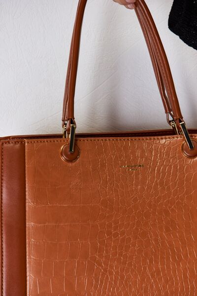 David Jones Texture PU Leather Handbag - Corinth & Main