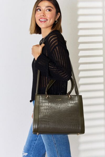 David Jones Texture PU Leather Handbag - Corinth & Main